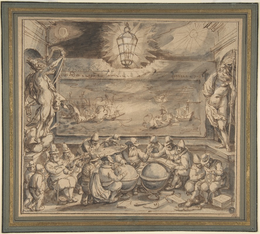 Petrus Plancius Instructing Students in the Science of Navigation — David Vinckboons
