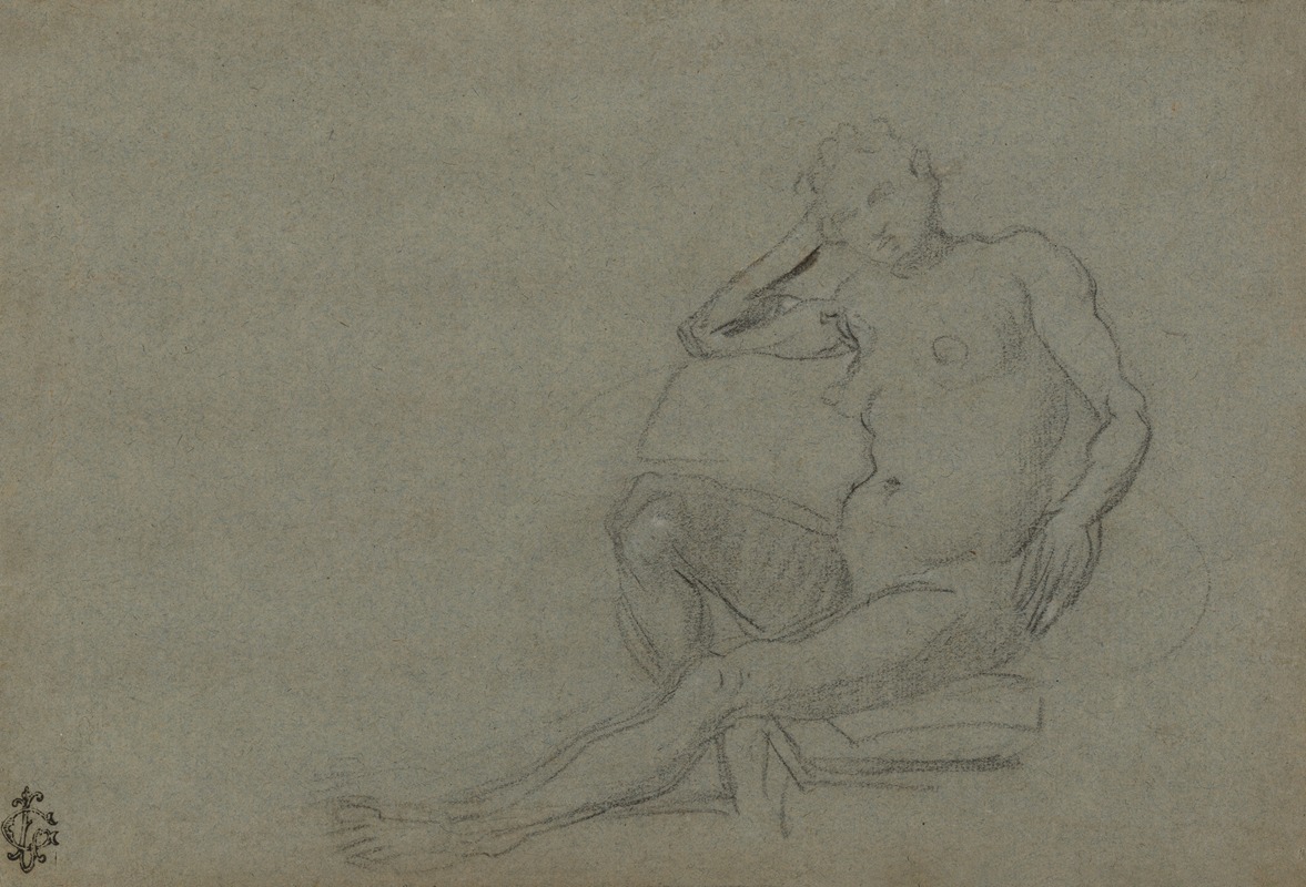 Seated Female Nude by Доменико Тинторетто — digital art print download