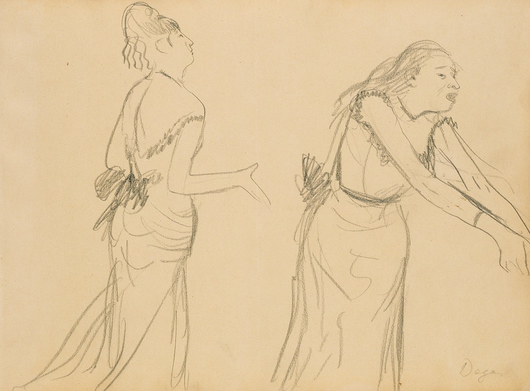 Sketches of a Café Singer — Edgar Degas