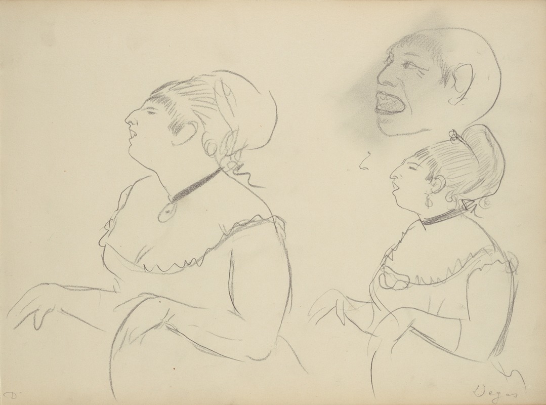 Sketches of Café Singers — Edgar Degas