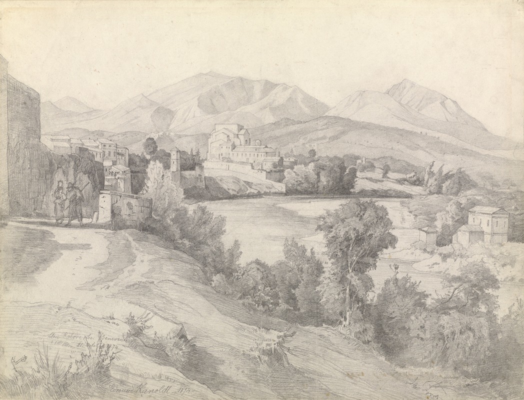 View of Benevento by Эдмунд Канольдт, 1874 — digital art print download