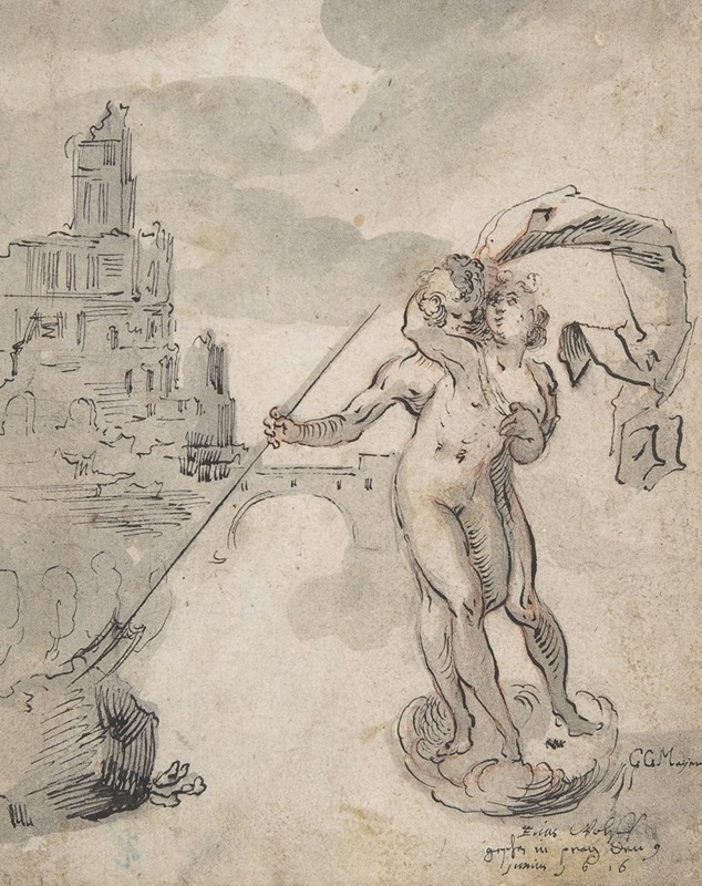 Neptune and Amphitrite by Elias Wolff the Elder, 1616 — digital art print download