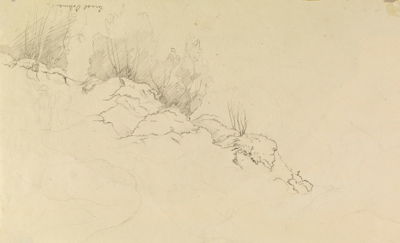 Rocky Forest with Strollers by Эрнст Фердинанд Эме, 1825 — digital art print download