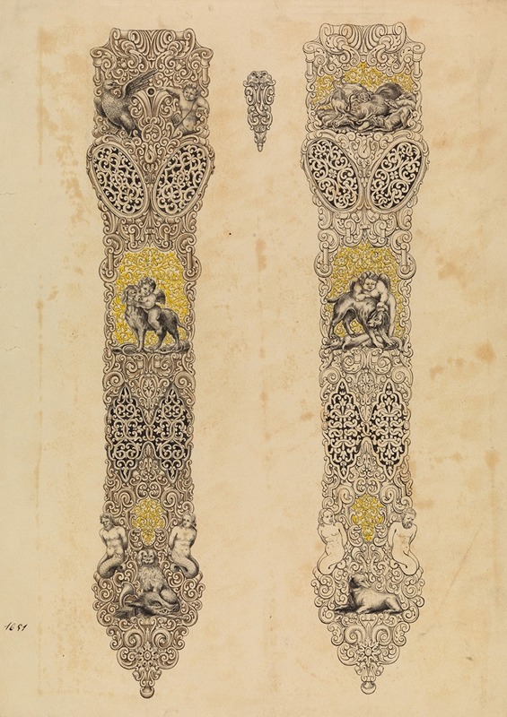 Design for Two Sides of a Dagger Sheath — Eusebio Zuloaga