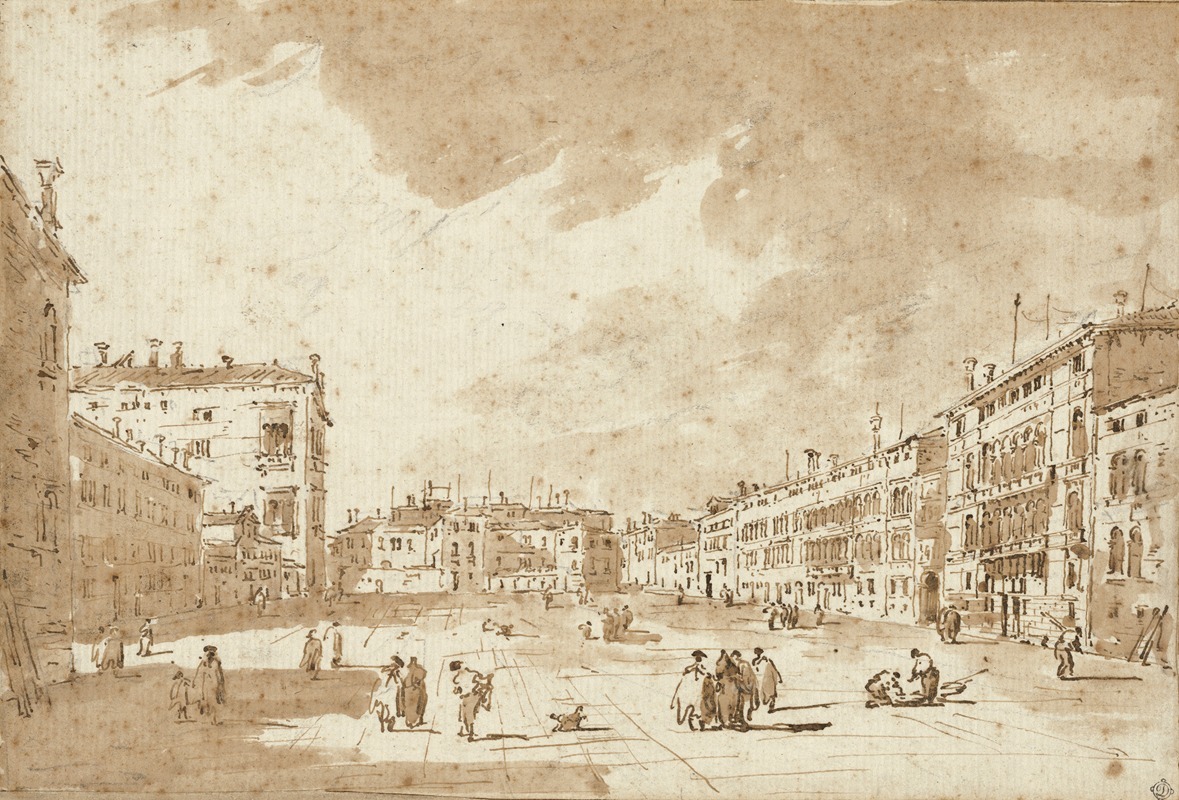 View of Campo S. Polo — Francesco Guardi