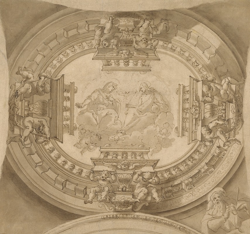 Study for a Ceiling with the Virgin and Christ in Glory by Francisco Rizi, 1678 — digital art print download