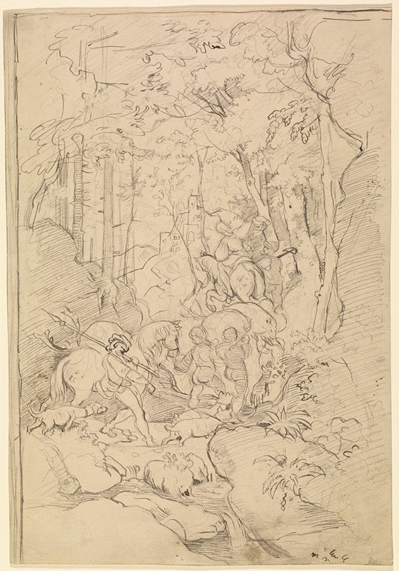 A Hunting Party by Франц Альберт Венус, 1860–1866 — digital art print download