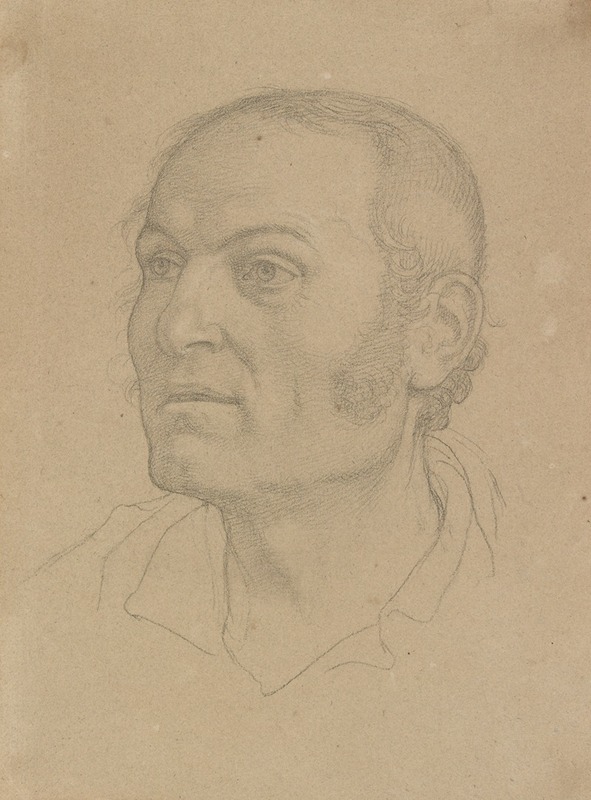 Head of a Man by Иоганн Фридрих Обербек, 1820–1825 — digital art print download
