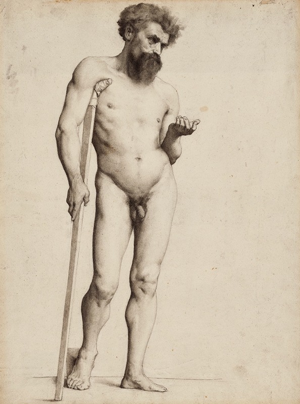 Standing Male Nude by Габриэль Ферье, 1866 — digital art print download