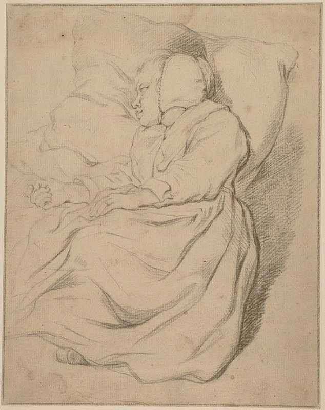 Sleeping Girl by Гербранд ван ден Эйкхаут, 1652 — digital art print download