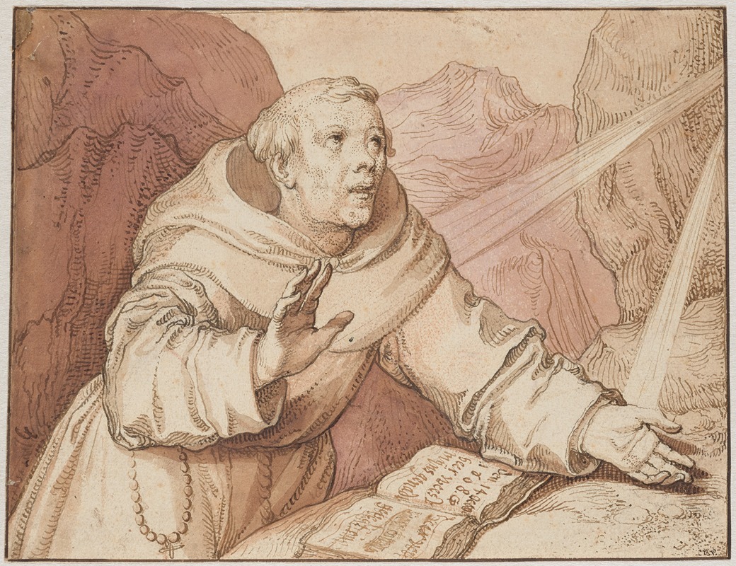 Saint Francis Receiving the Stigmata by Gerrit Pietersz, 1608 — digital art print download