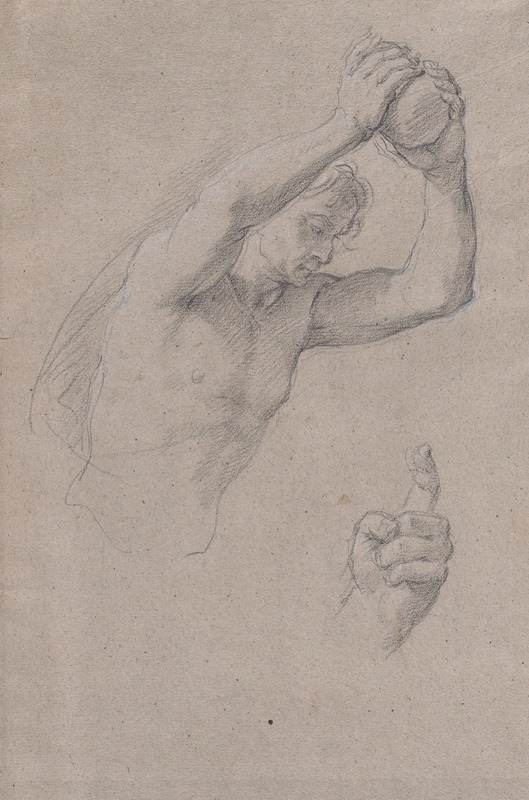 Studies of a Young Man Holding a Stone — Giacomo Zoboli