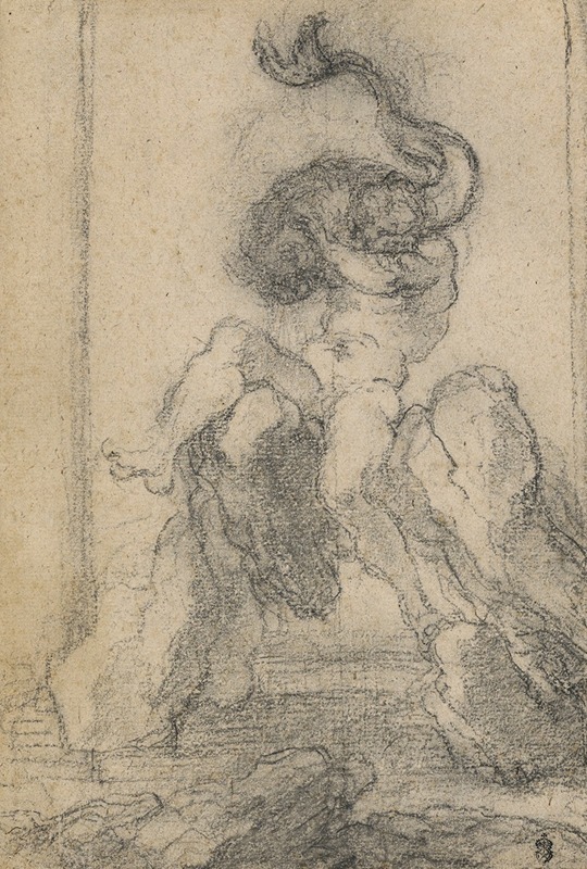 A Marine God with a Dolphin by Джан Лоренцо Бернини, 1652–1653 — digital art print download
