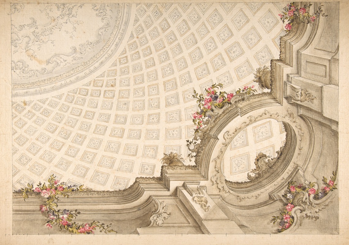 Design for a Cupola Decoration by Giovanni Antonio Torricelli — digital art print download
