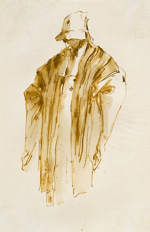 Bearded Man Looking Down to the Left by Giovanni Battista Tiepolo — digital art print download