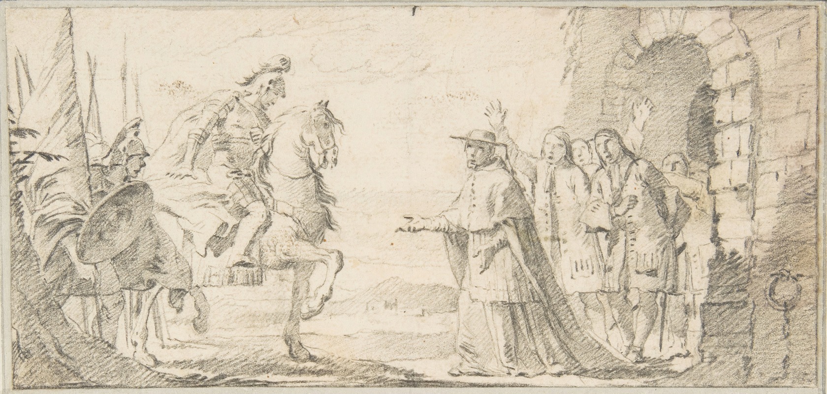 Cardinal Receiving a General at a City Gate — Джованни Баттиста Тьеполо