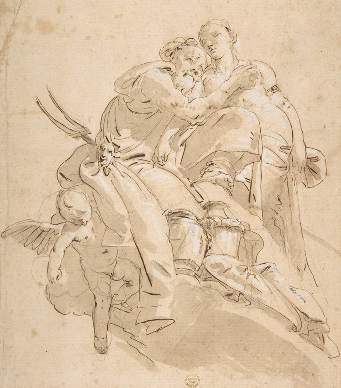 Marine Deity with Attendant Female Figure — Giovanni Battista Tiepolo