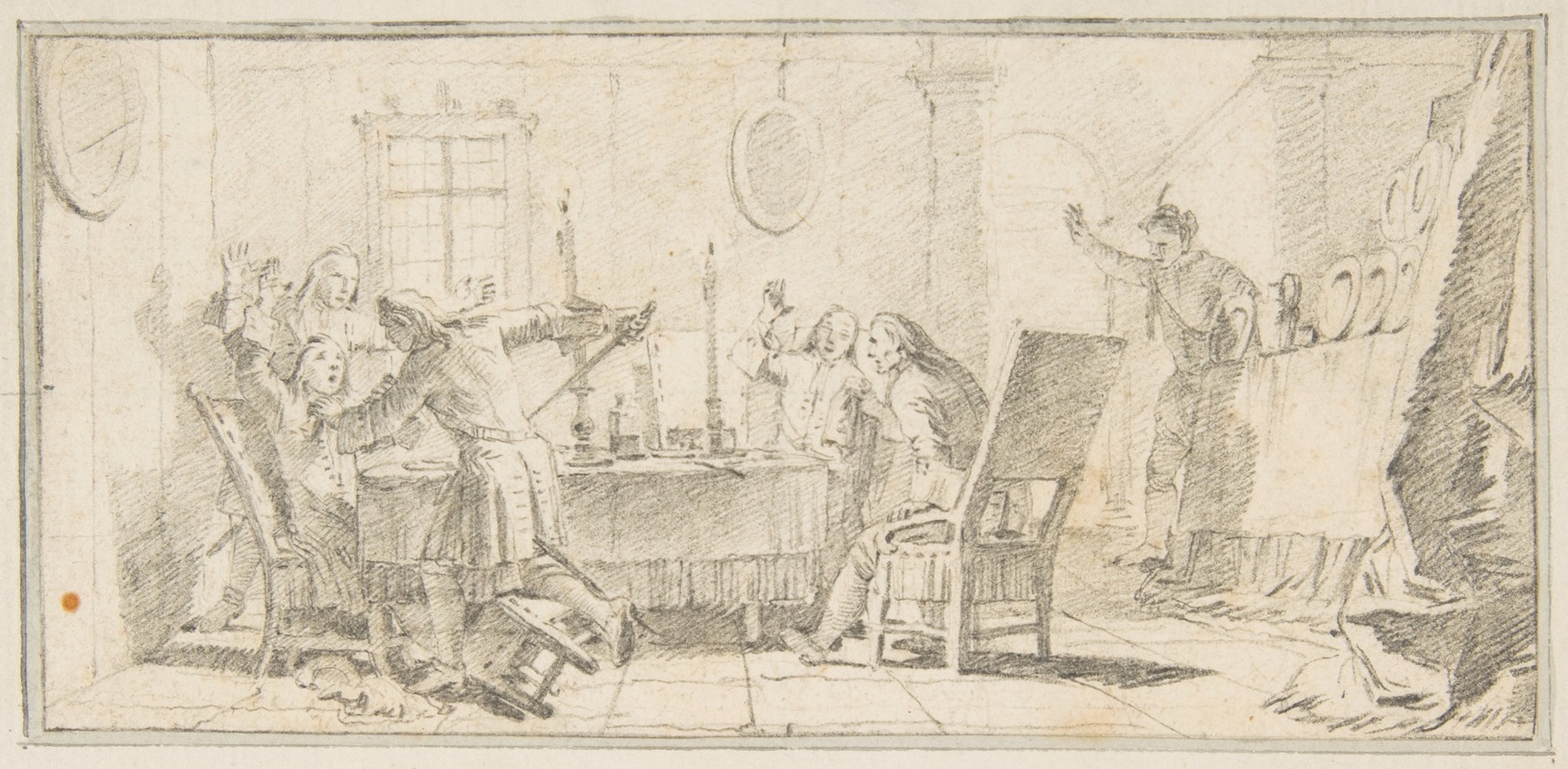 Scene of a Murder in an Interior — Giovanni Battista Tiepolo