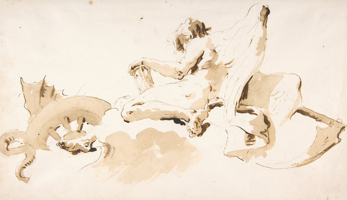 Seated Figure of Time — Джованни Баттиста Тьеполо