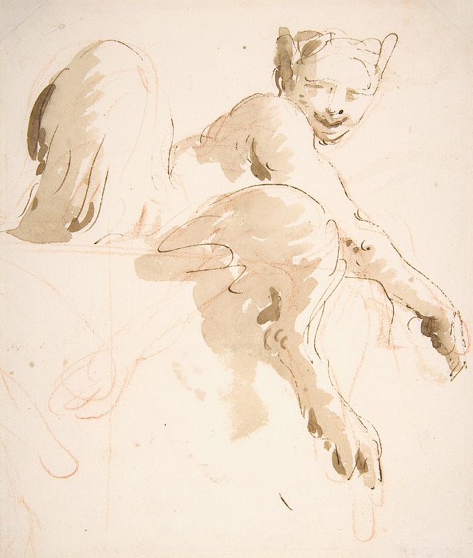 Seated Satyress by Giovanni Battista Tiepolo, 1696–1770 — digital art print download
