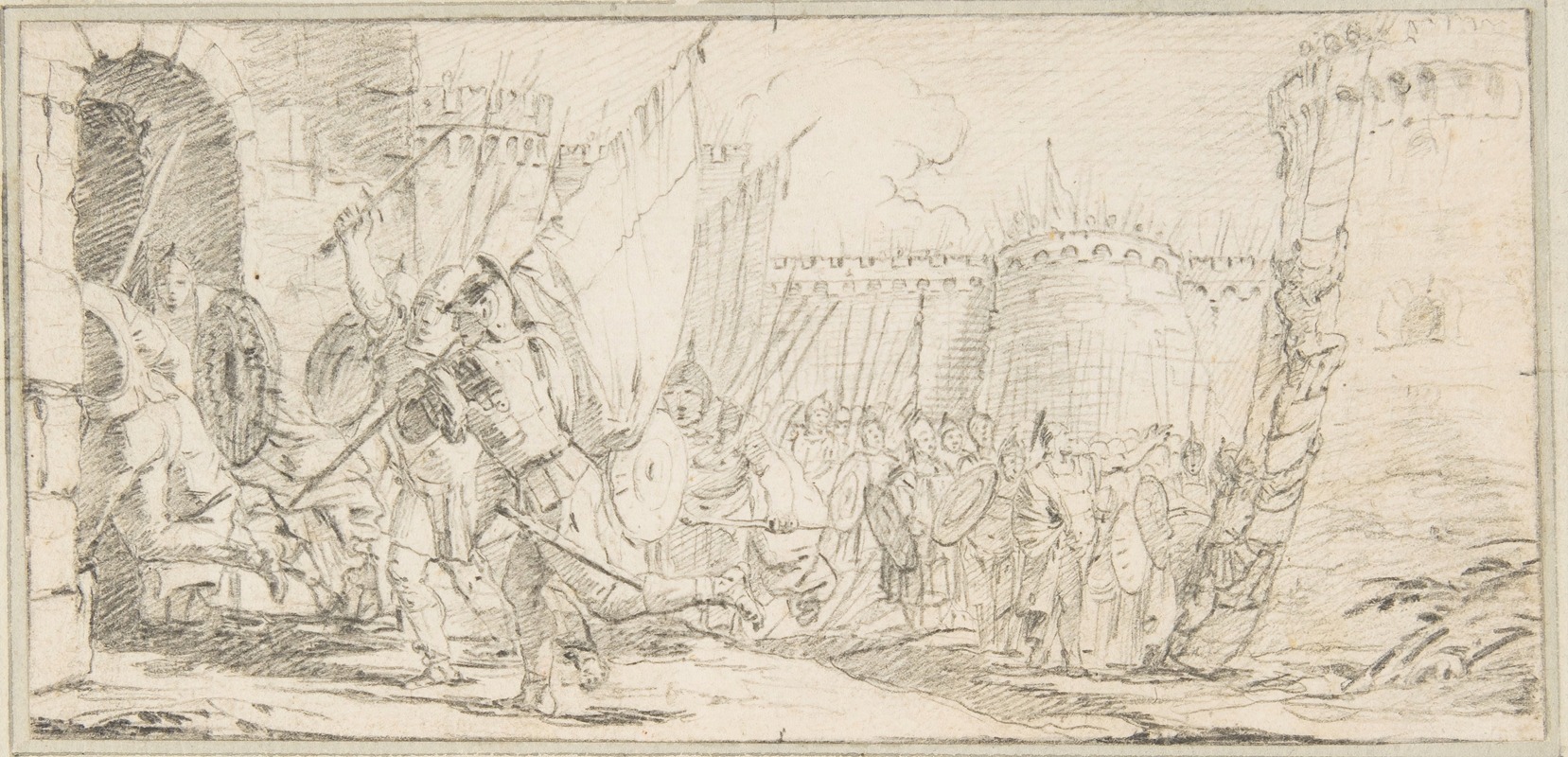 Soldiers Storming a City — Джованни Баттиста Тьеполо