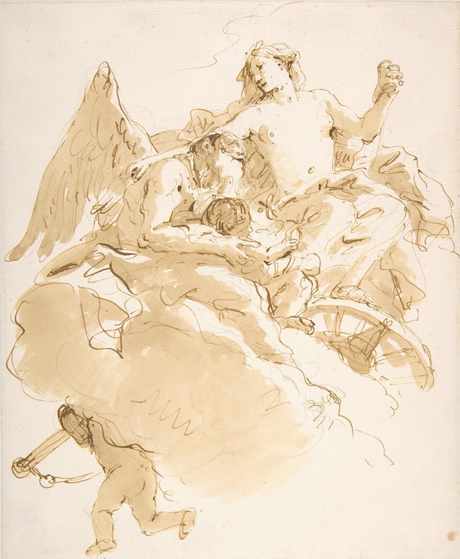 Venus Entrusting an Infant to Time by Джованни Баттиста Тьеполо, 1696–1770 — digital art print download