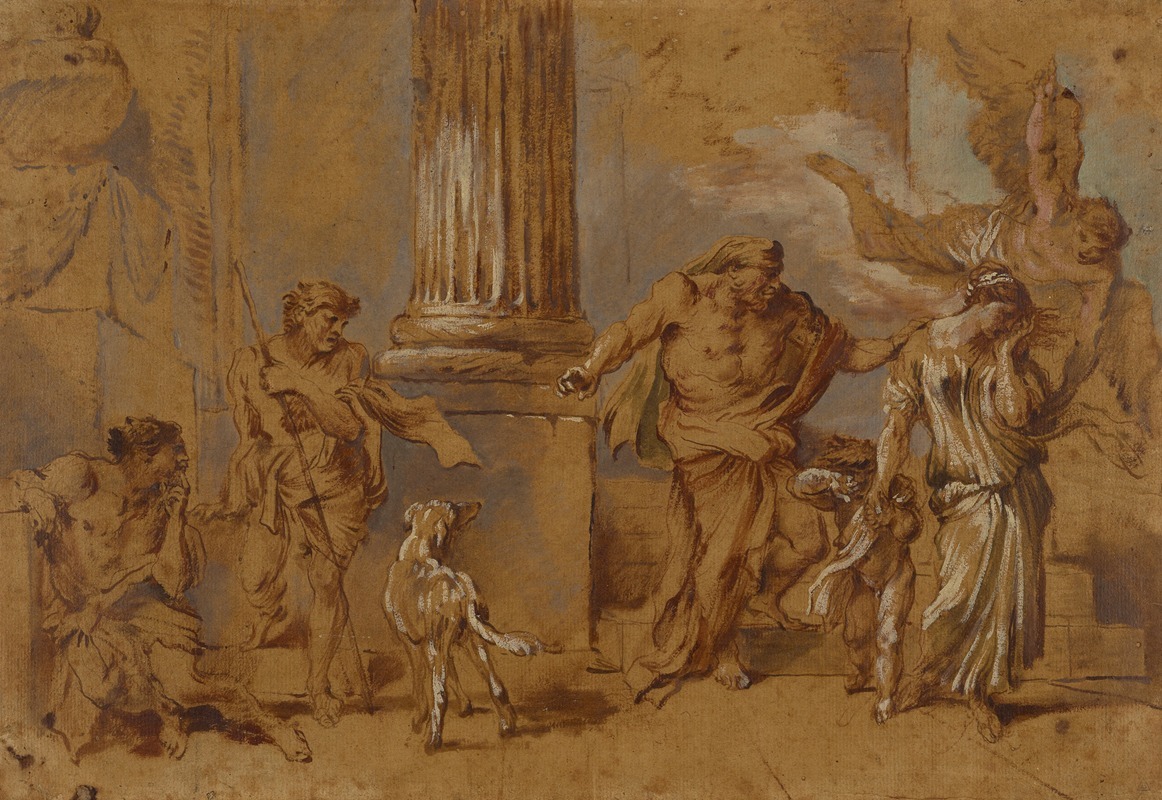The Expulsion of Hagar by Джованни Бенедетто Кастильоне — digital art print download