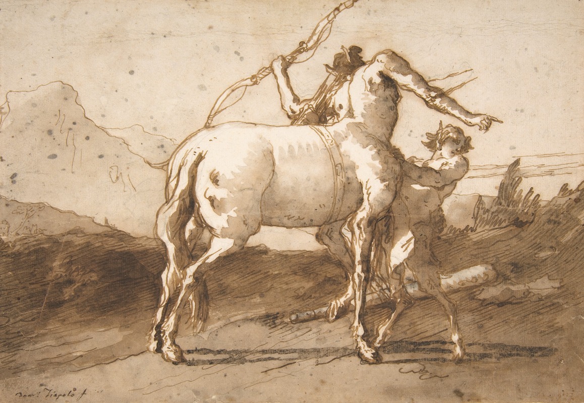 A Centaur and a Satyr by Джованни Доменико Тьеполо, 1727–1804 — digital art print download