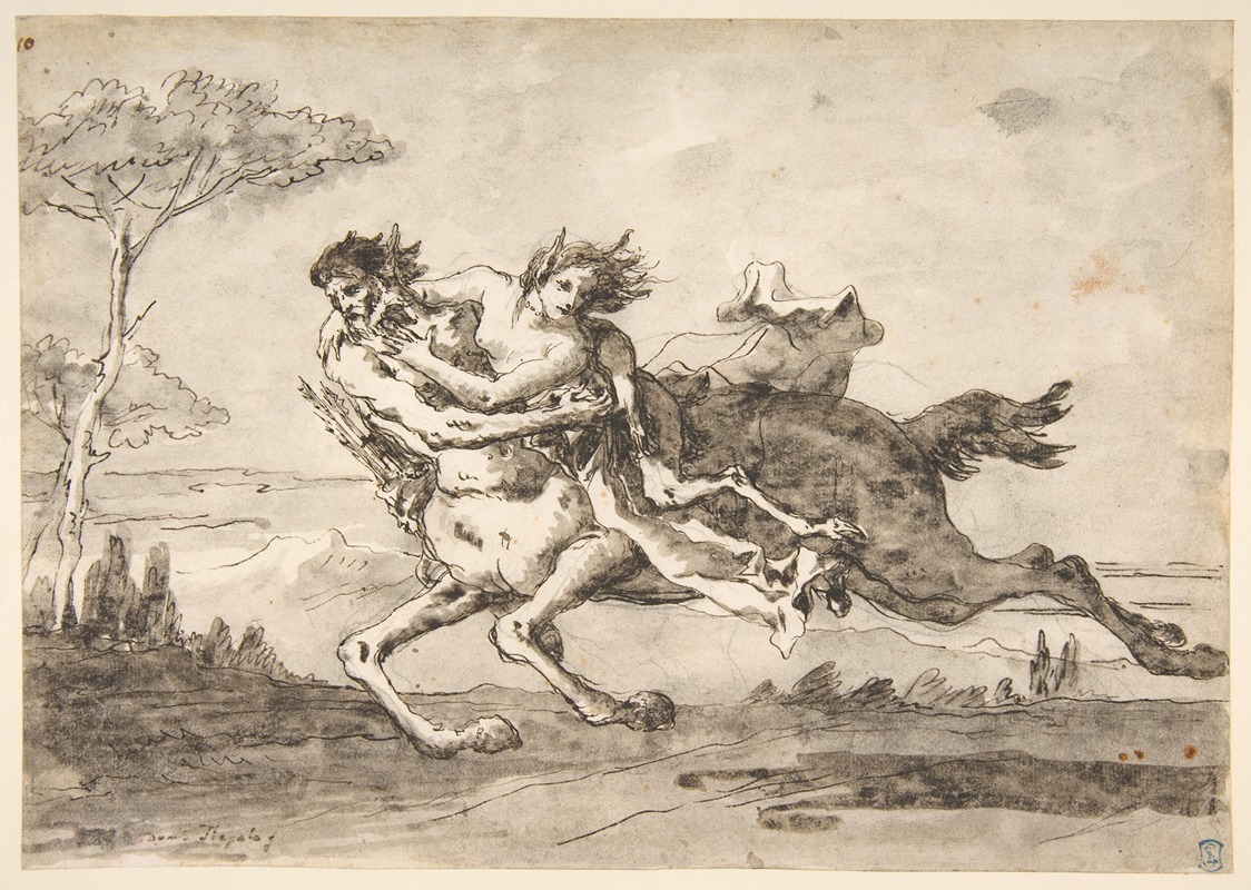 Centaur Abducting a Satyress by Джованни Доменико Тьеполо, 1727–1804 — digital art print download