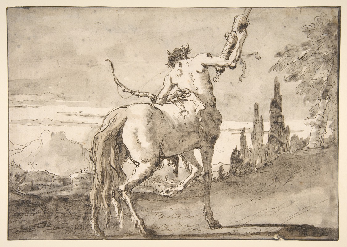 Centaur Holding Up a Quiver by Джованни Доменико Тьеполо, 1727–1804 — digital art print download