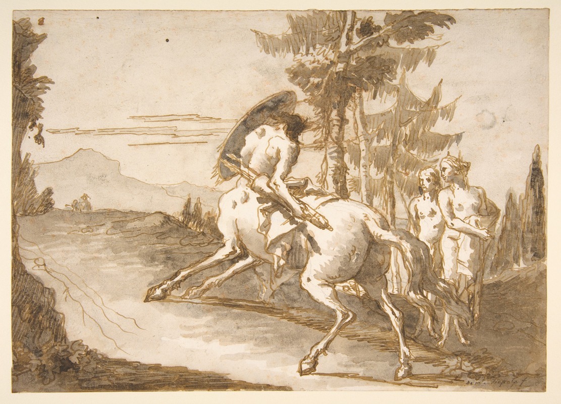 Centaur with Shield and Two Satyresses by Джованни Доменико Тьеполо, 1727–1804 — digital art print download