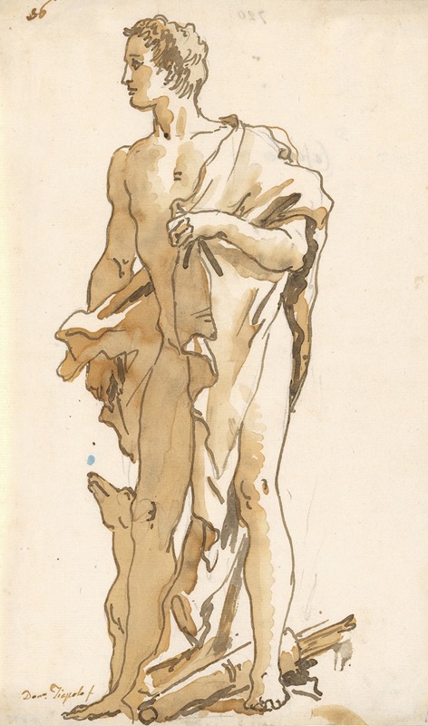 Meleager, Turning to the Left by Джованни Доменико Тьеполо — digital art print download