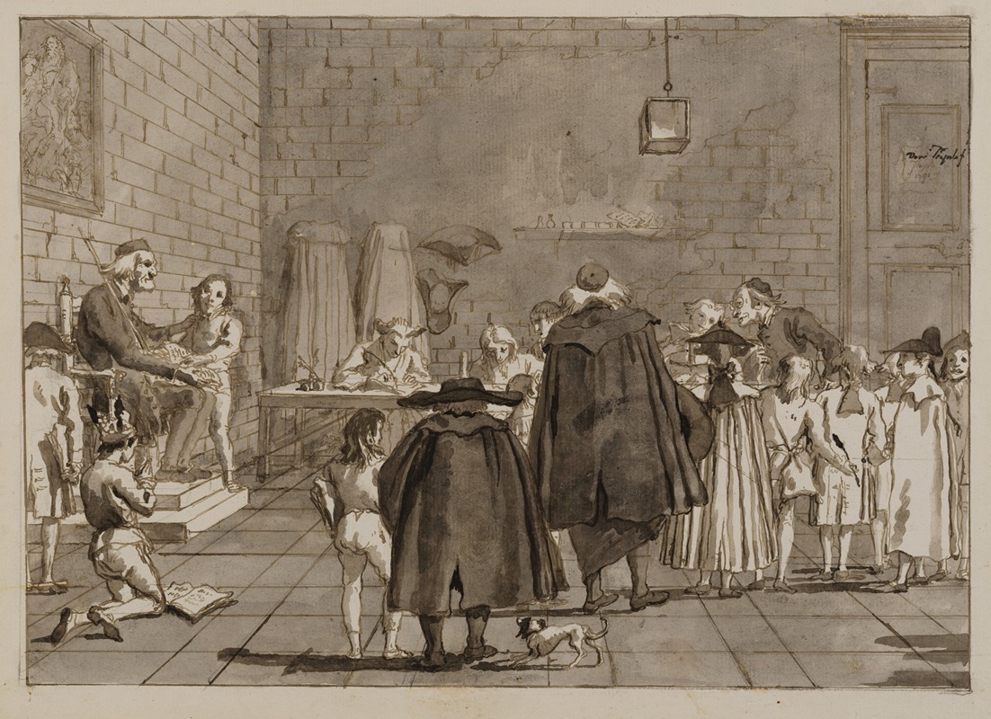 The School by Джованни Доменико Тьеполо, 1791 — digital art print download