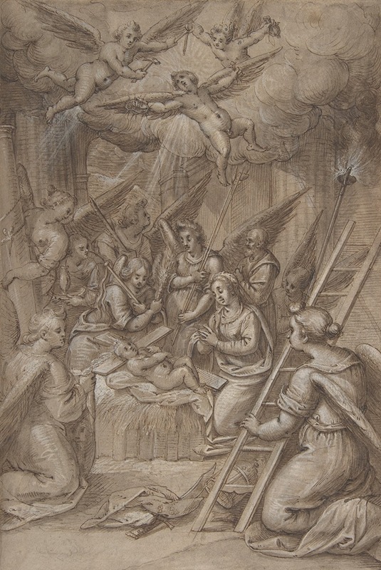 The Christ Child Adored by Angels — Gottfried de Wedig