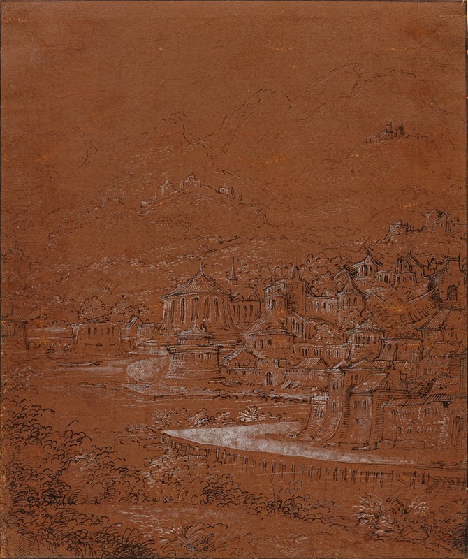 Mountain Landscape with an Imaginary City by Ханс Лаутенсак, 1554–1555 — digital art print download