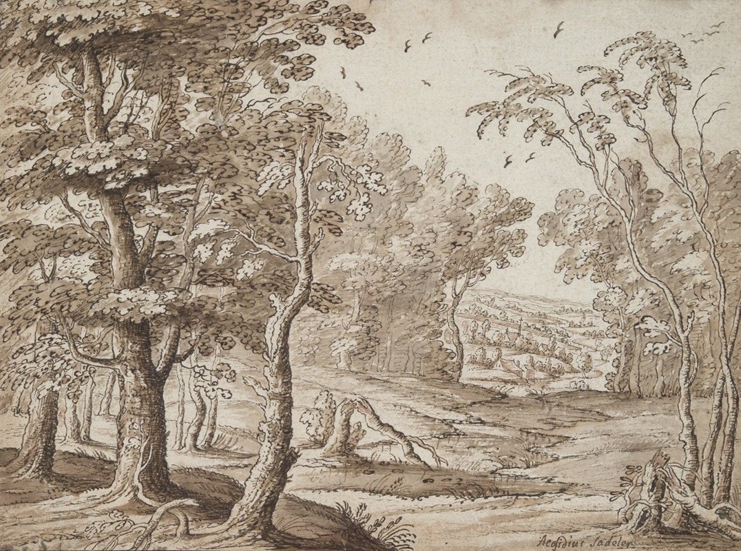 Clearing in the Woods by Hendrik Hondius the Elder — digital art print download
