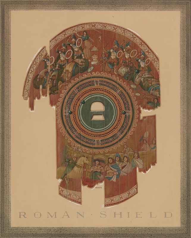 Wooden Shield with Scenes from the Trojan War — Herbert J. Gute