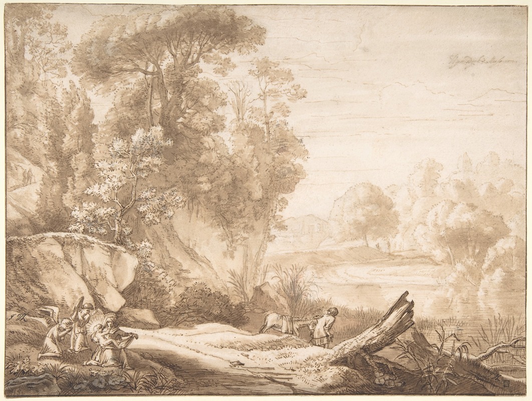 The Rest on the Flight into Egypt by Герман ван Свейнвелт — digital art print download