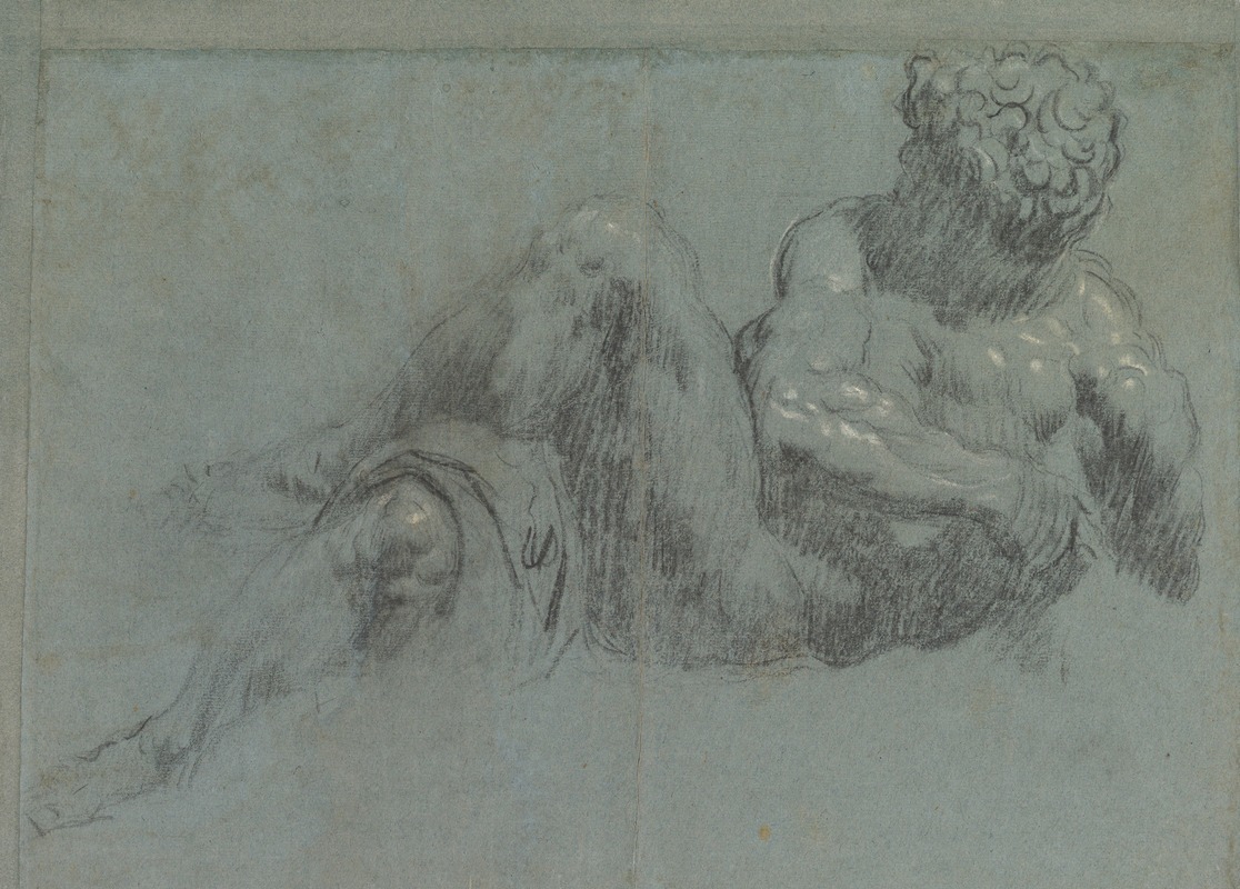 Study after Michelangelo's Giorno — Jacopo Tintoretto