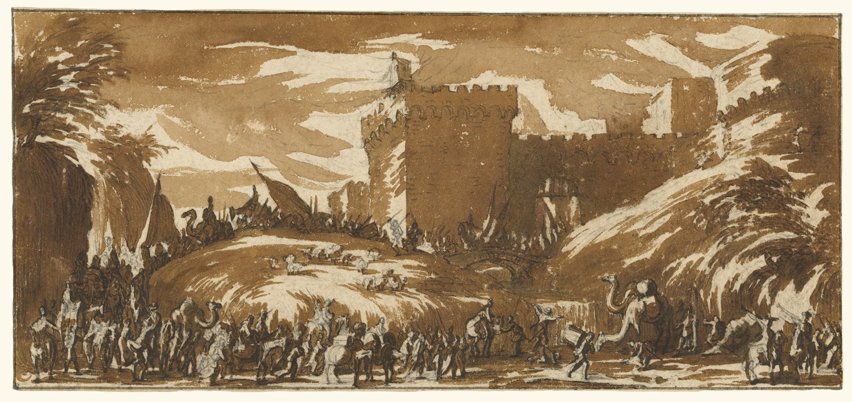 An Army Leaving a Castle by Жак Калло, 1632 — digital art print download