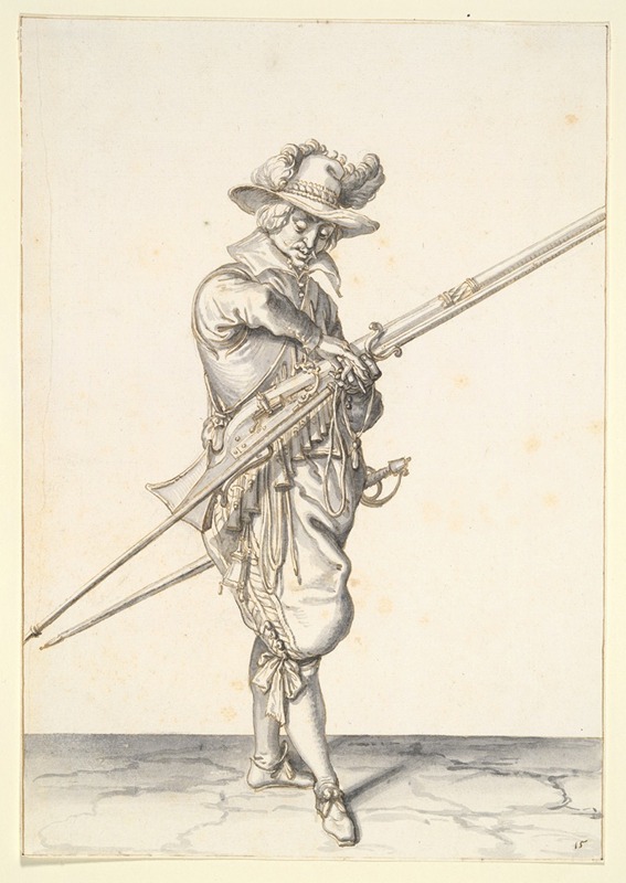 Soldier Preparing to Fire a Musket — Якоб де Гейн II