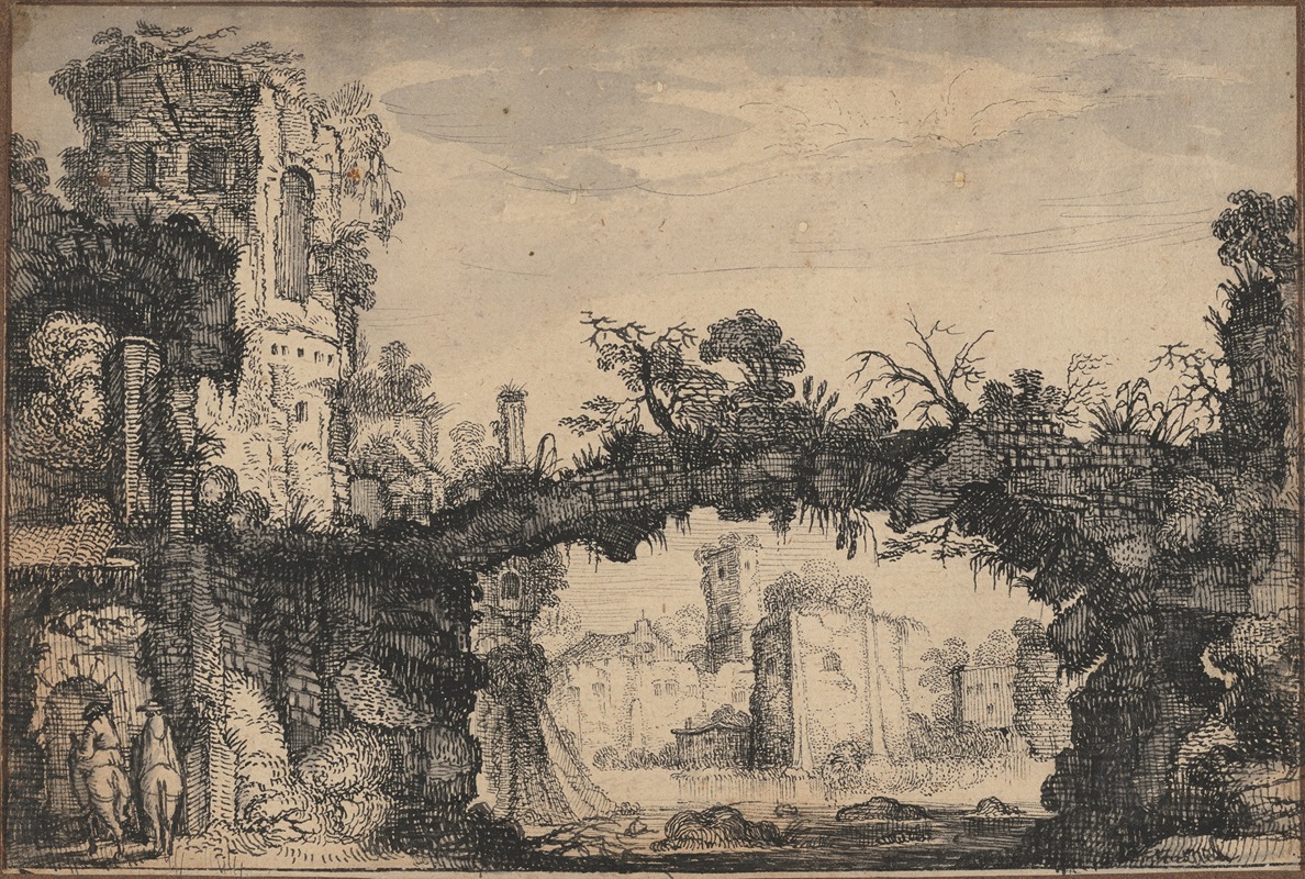 Landscape with Ruins by Ян ван де Вельде, 1615–1616 — digital art print download