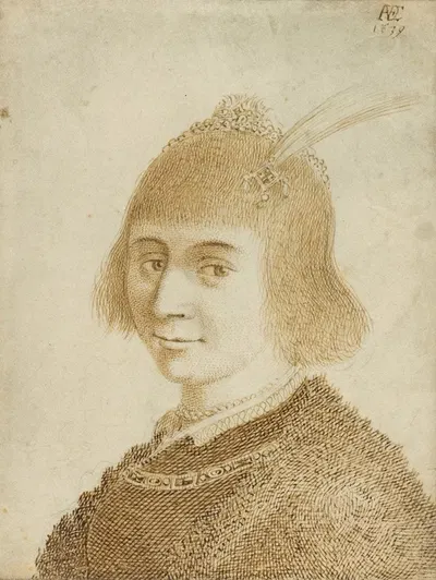 Portrait of a Lady by Ян ван де Вельде, 1639 — digital art print download