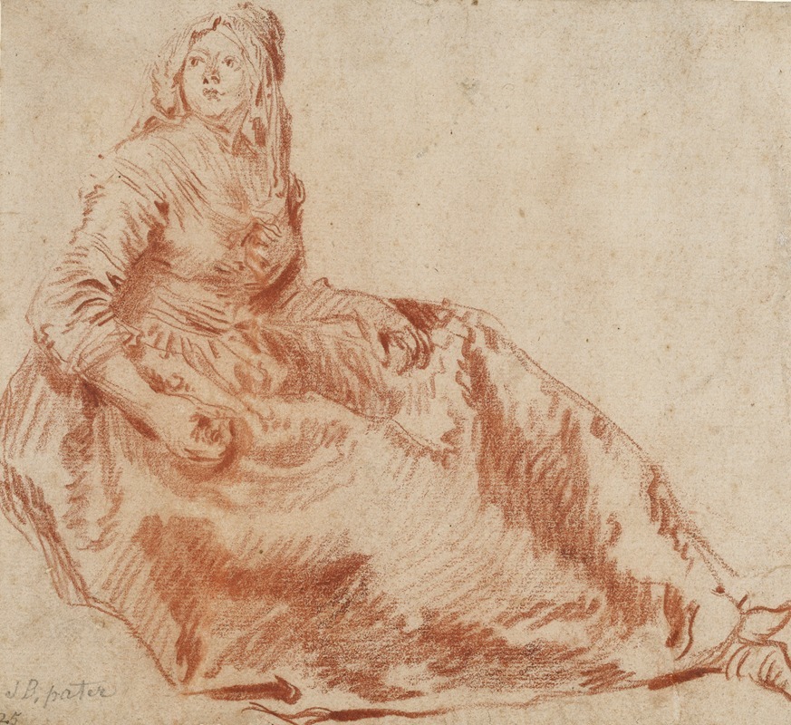 Study of a Seated Woman — Jean-Baptiste Pater
