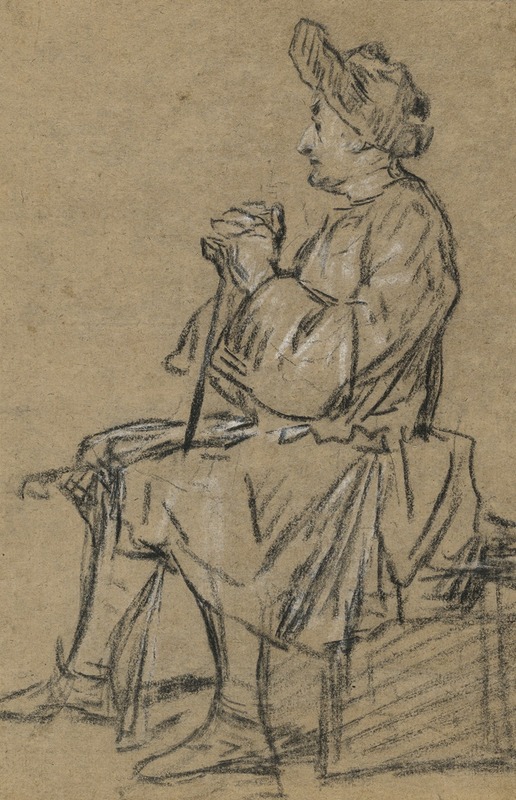Study of a Seated Man by Жан Симон Шарден, 1720–1725 — digital art print download