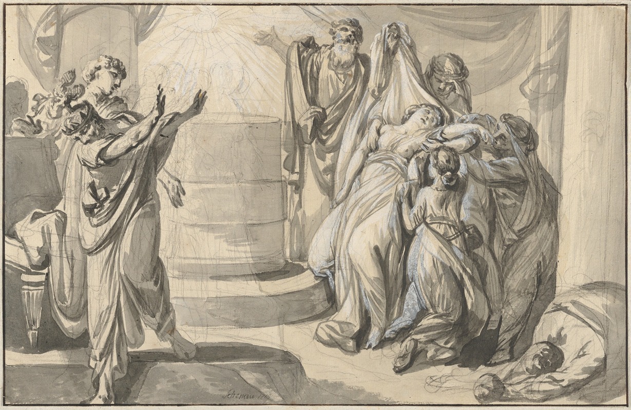 An Antique Sacrificial Scene by Johann Eleazar Schenau, 1779 — digital art print download
