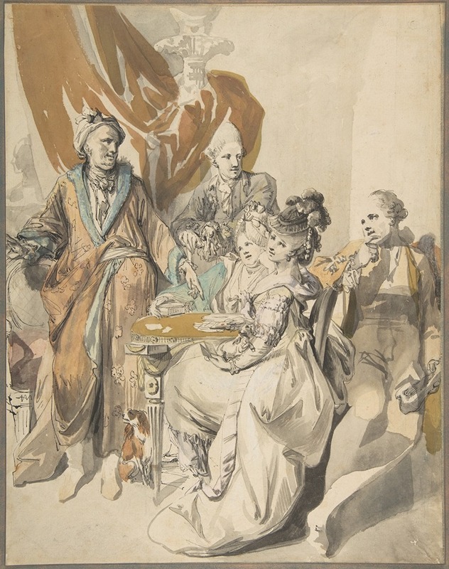 Two Women and Three Men Playing Cards — Johann Eleazar Schenau