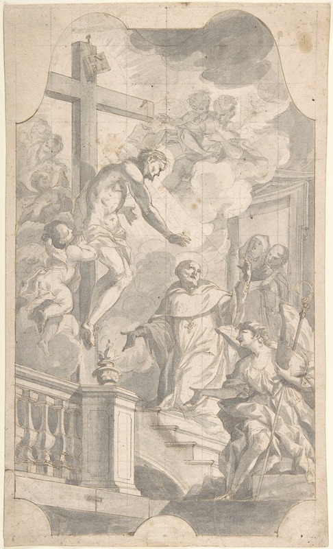 Christ Appearing to St. Bernard by Johann Georg Wolcker, 1700–1766 — digital art print download