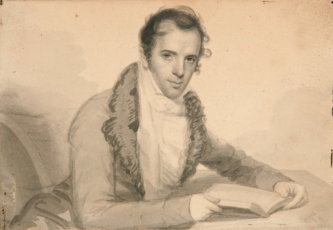 Washington Irving by Джон Уэсли Джарвис, 1809 — digital art print download