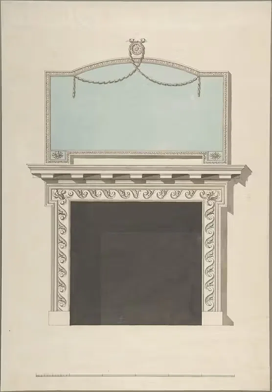 Design for a Chimneypiece by John Yenn — digital art print download